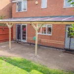 Lean-to Pergola Eva with Multiwall Polycarbonate Roofing Sheets​