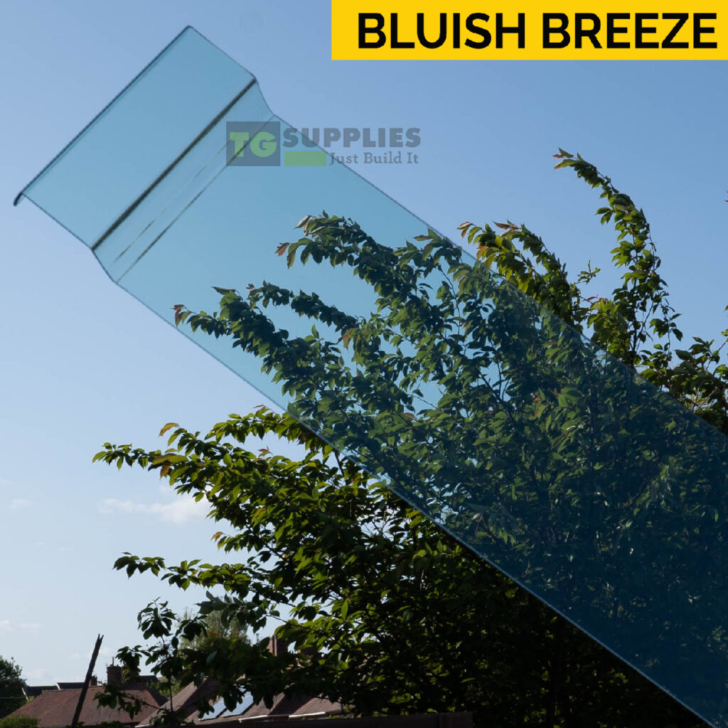 Bluish Breeze Glass Like EZ Glaze Polycarbonate Roofing Sheet